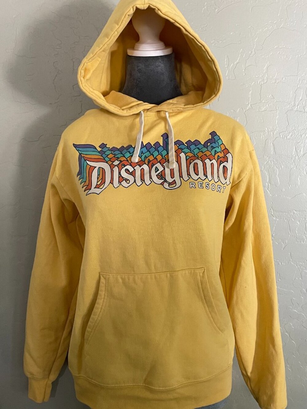 Disneyland Resort yellow hoodie hooded sweatshirt (size S)
